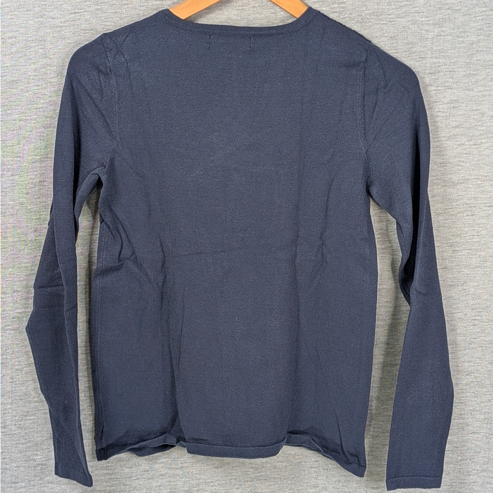 Buffalo David Bitton Navy Long-Sleeve Lace Yoke Top - Picture 3 of 7